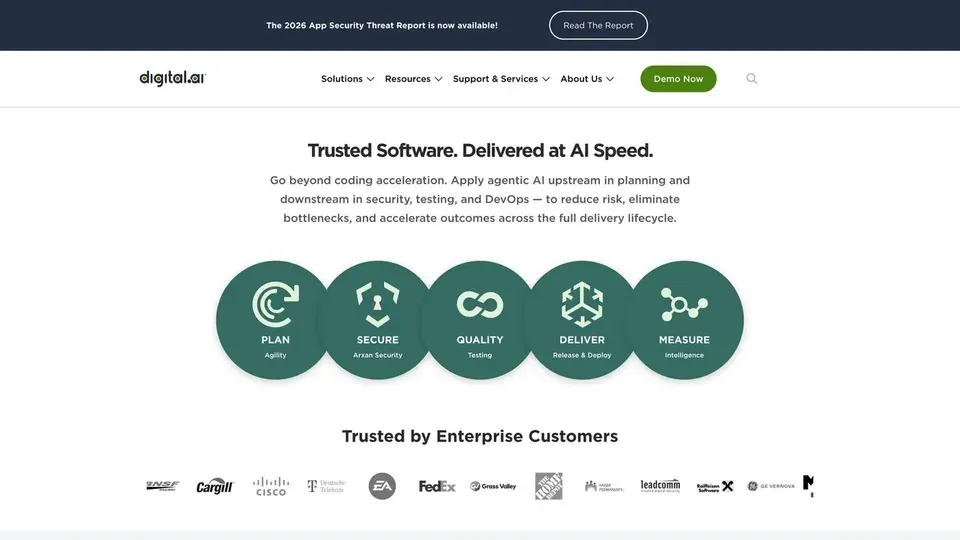 Screenshot of the Digital.ai website